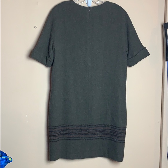 Massimo Dutti Talia Wool V Neck Shift Dress - Picture 7 of 8